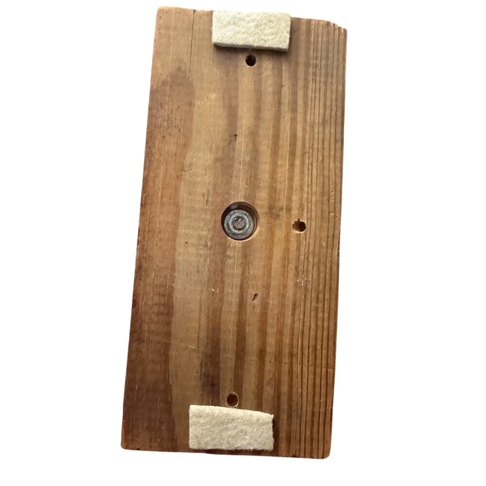 Unbranded Red Wood Glass Doorknob Wall Art Plaque Architectural Decor